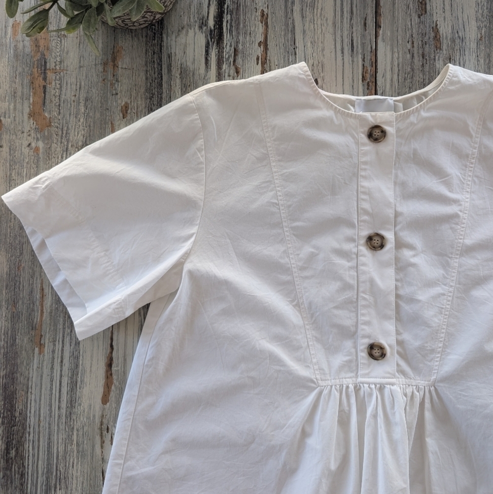 G. Label By Goop Cotton Oversized Dress Womens 6 White - Picture 5 of 8